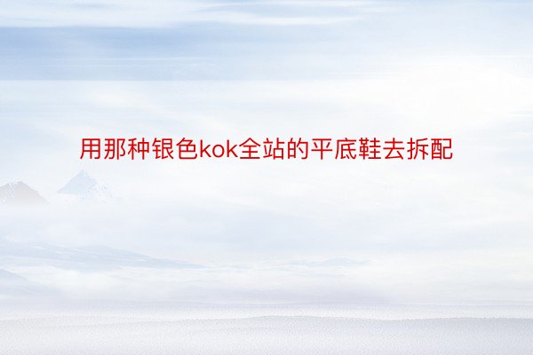 用那种银色kok全站的平底鞋去拆配